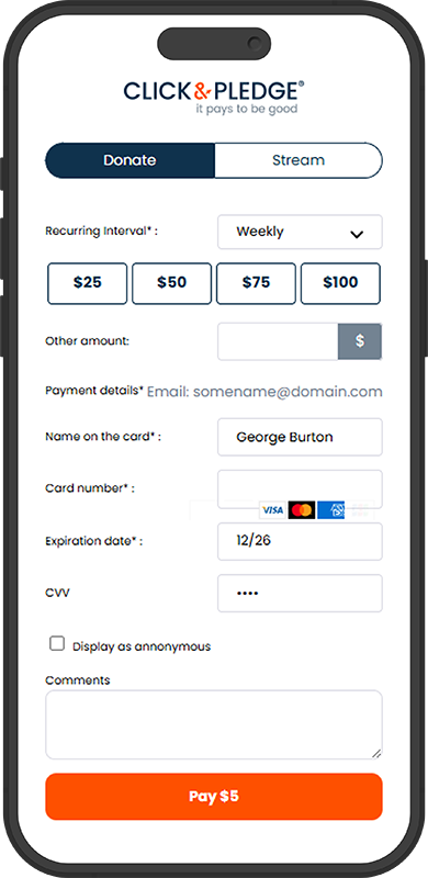Simple Setup. Effortless Giving.